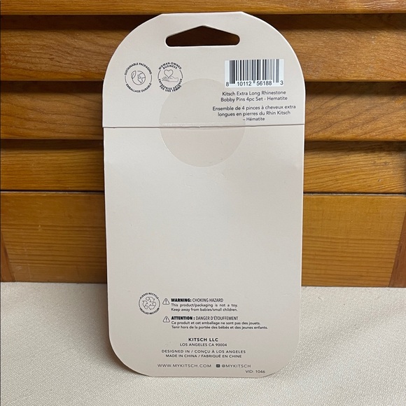 Kitsch Silver Rhinestone Bobby Pin Set (4pc) - Picture 4 of 10